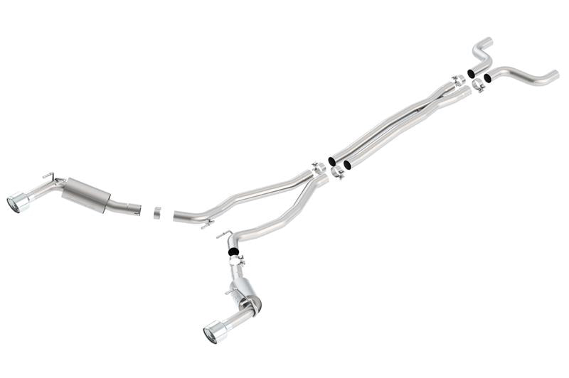 Borla 14-15 Chevy Camaro SS 6.2L V8 Single Split Rear Exit S-Type Catback Exhaust - 140530
