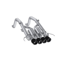 Load image into Gallery viewer, MBRP 14-19 Corvette 6.2L (NPP Models Only) T304SS 3in Cat-Back Dual Split w/ Quad Carbon Fiber Tips - S70073CF