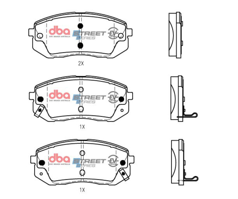 DBA 18-23 Hyundai Kona (w/A/T / 305mm Front Rotor) AWD Front SSEV Street Series Brake Pads - DB2174SSEV