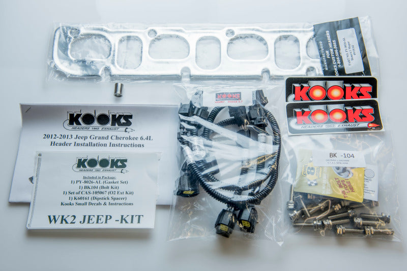 Kooks 12+ Jeep Grand Cherokee 6.4L 1-7/8in x 3in SS Longtube Headers w/Green Catted Connection Pipes - 3410H431