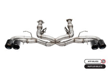 Load image into Gallery viewer, Corsa 2020-2025 Chevrolet Corvette C8 RWD 3in Track Cat-Back Delete Exhaust w/4.5in CF Black PVDTips - 21104CFBLK
