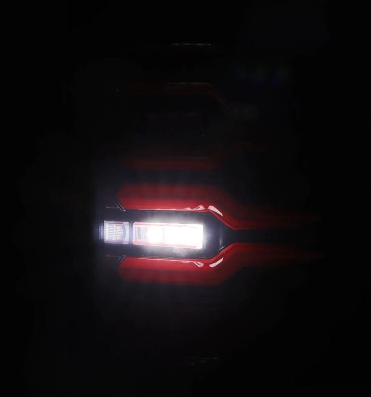 AlphaRex 07-14 Chevrolet Silverado 1500/2500HD/3500HD Luxx-Series LED Tail Lights Black/Red - 620000