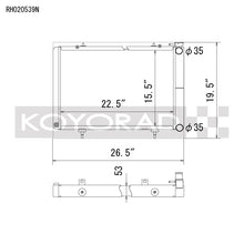 Load image into Gallery viewer, Koyo Nissan 240SX V8 Swap/KA24 Turbo Radiator - RH020539N