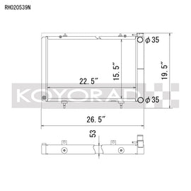 Koyo Nissan 240SX V8 Swap/KA24 Turbo Radiator - RH020539N