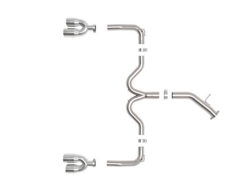 aFe 22-24 Kia Forte GT 1.6L 3in-2.5in 304 Stainless Steel Axle-Back Exhaust w/ Polished Tips - 49-37039-P