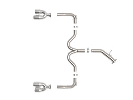 aFe 22-24 Kia Forte GT 1.6L 3in-2.5in 304 Stainless Steel Axle-Back Exhaust w/ Polished Tips - 49-37039-P