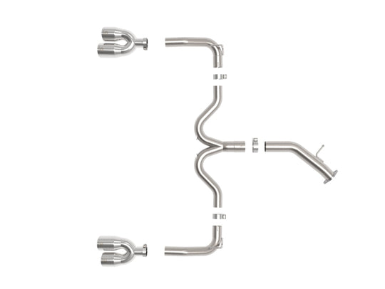 aFe 22-24 Kia Forte GT 1.6L 3in-2.5in 304 Stainless Steel Axle-Back Exhaust w/ Polished Tips - 49-37039-P