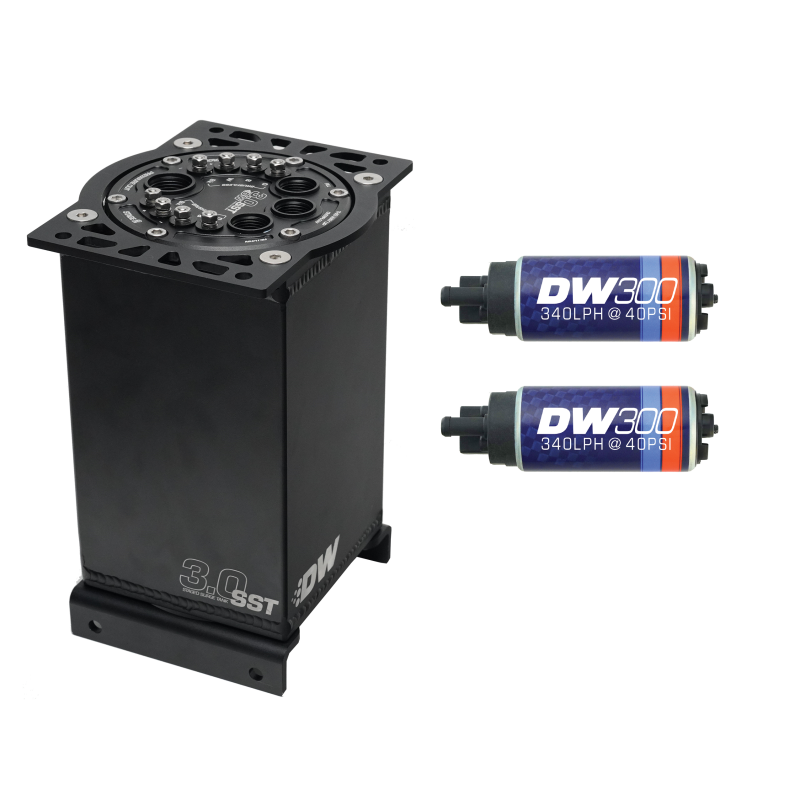 DeatschWerks 3.0L Staged Surge Tank w/ DW300 Fuel Pumps - 6-301-30ST