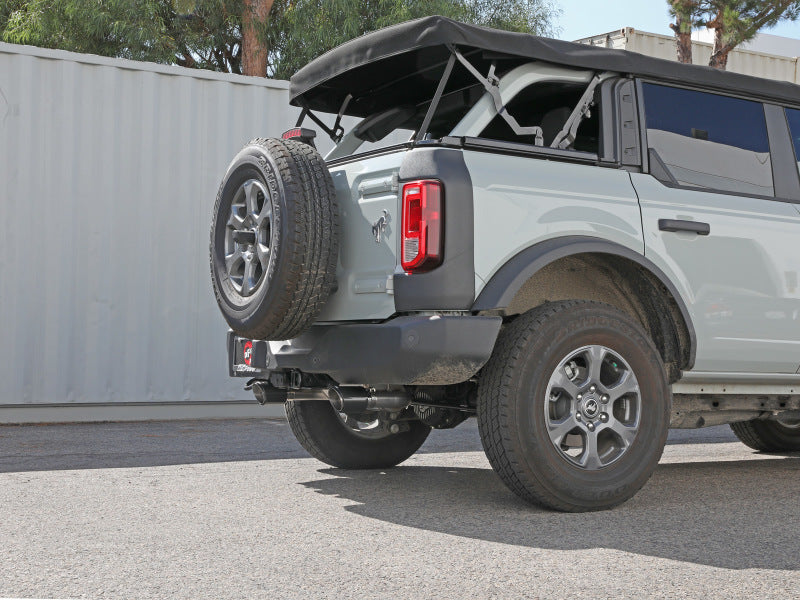aFe 2021+ Ford Bronco L4-2.3L (t) / V6-2.7L (tt) Vulcan 3in. to 2.5in. SS Cat-Back - Carbon - 49-33138-C