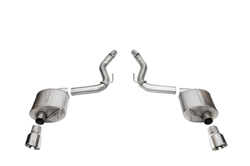 Corsa 24+ Ford Mustang GT Touring Axle-Back Dual Rear Exit with 4.5in Pro Series Polished Tips - 21256