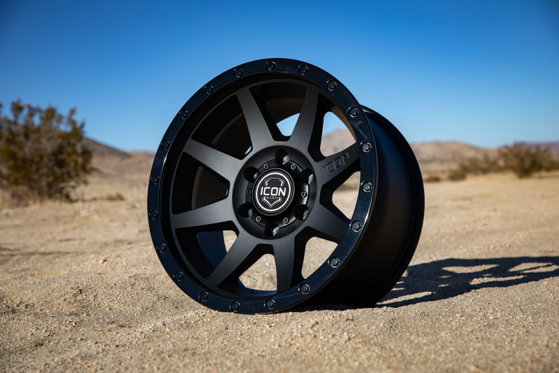 ICON Rebound 18x9 6x135 6mm Offset 5.25in BS 87.1mm Bore Double Black Wheel - 1818906352DB