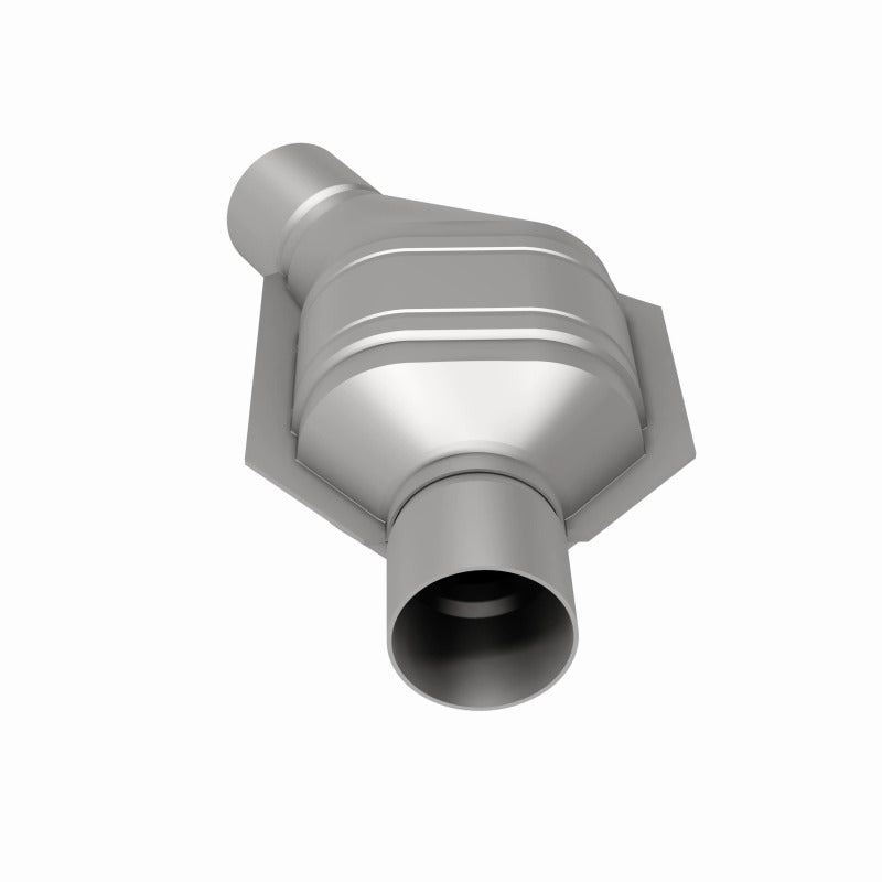MagnaFlow Universal Catalytic Converter 2in Inlet/Outlet Angled Offset/Center Oval (California) - 444074