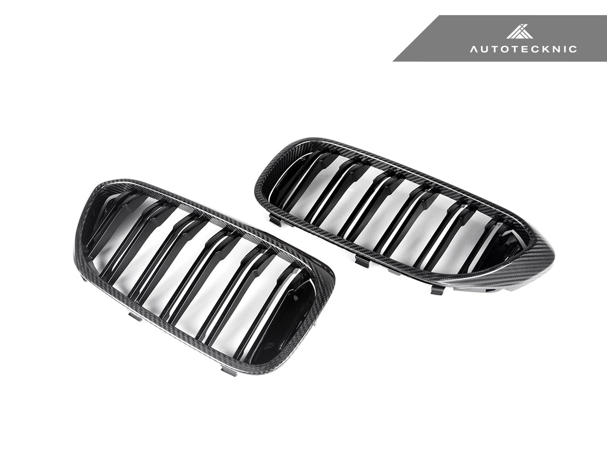 AutoTecknic Carbon Fiber Front Grille Set - BMW G30 5-Series Pre-LCI