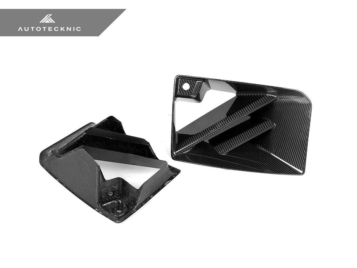 AutoTecknic Dry Carbon Corsa Front Bumper Lower Vent Set - BMW G87 M2