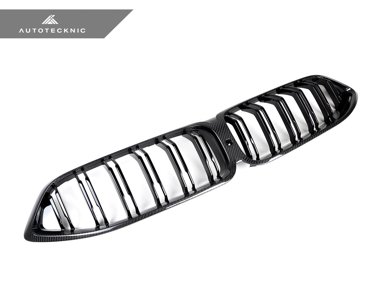 AutoTecknic Dry Carbon Dual-Slats Front Grille - BMW G14/ G15/ G16 8-Series