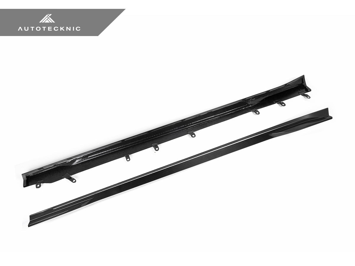 AutoTecknic Dry Carbon Fiber Side Skirt Extension Set - BMW G87 M2