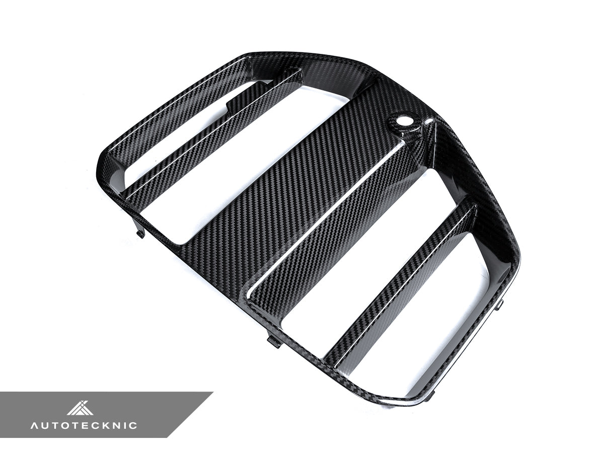 AutoTecknic Dry Carbon Podium V1 Front Grille Set - BMW G80 M3 | G82/ G83 M4