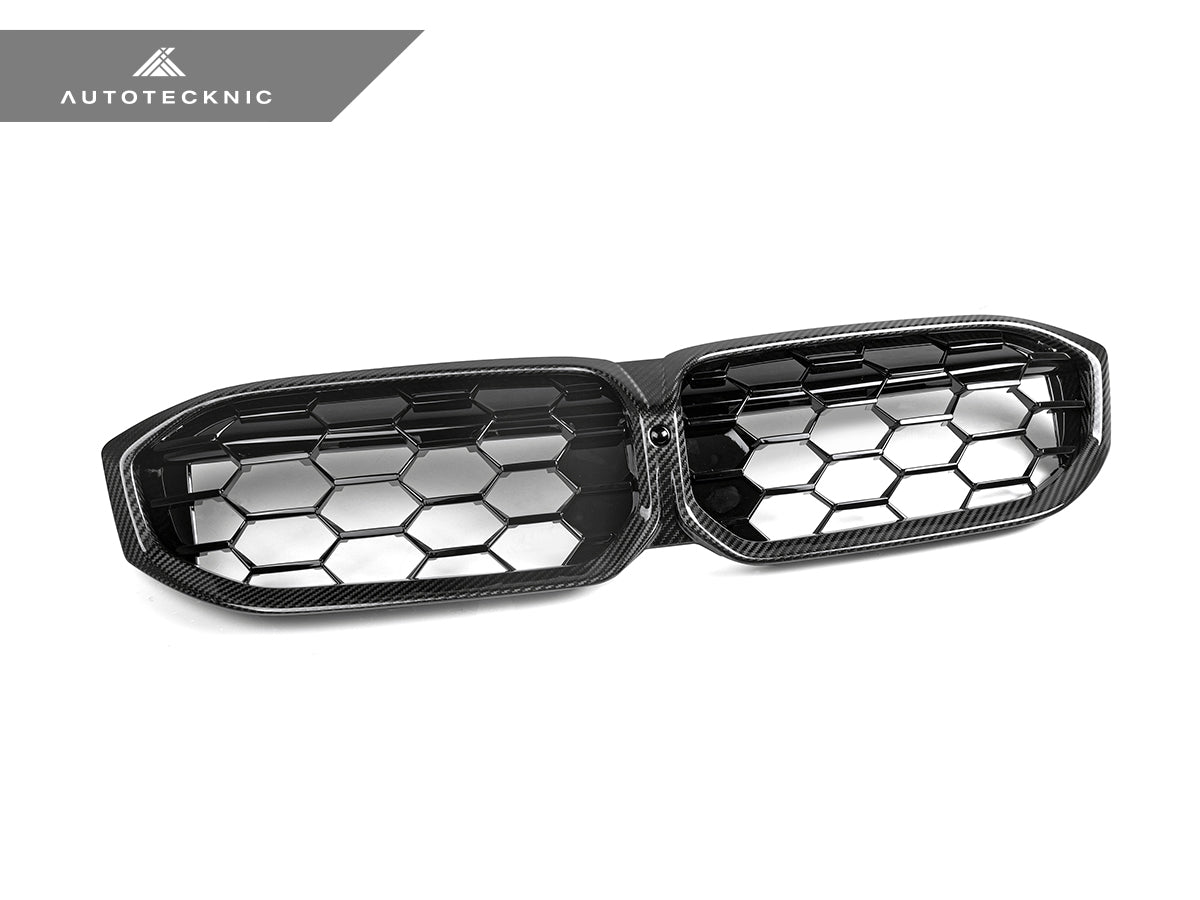 AutoTecknic Dry Carbon Fiber Honeycomb Front Grille - BMW G20 3-Series LCI