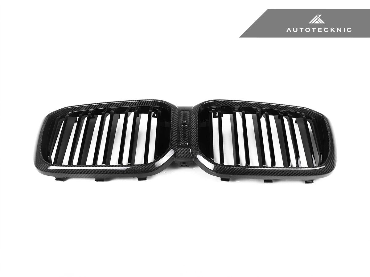 AutoTecknic Dry Carbon Fiber Dual-Slats Front Grille Set - BMW G01 X3 LCI | G02 X4 LCI
