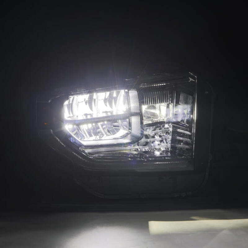 AlphaRex 14-21 Toyota Tundra MK II LUXX Series Crystal Headlights Alpha Black - 880830