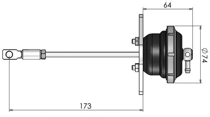 Turbosmart IWG75 Mitsubishi EVO 10 24 PSI Black Internal Wastegate Actuator - TS-0601-3242