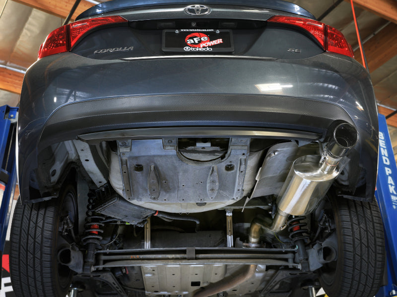 aFe 14-19 Toyota Corolla 1.8L Takeda 2.5in 304SS Axle-Back Exhaust w/ Black Tip - 49-36083-B