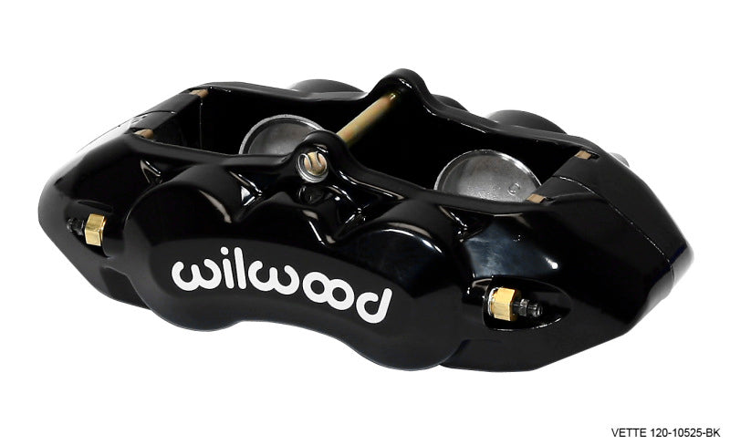 Wilwood Caliper-D8-4 Front Black 1.88in Pistons 1.25 Disc - 120-10525-BK