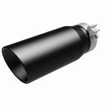 Load image into Gallery viewer, MagnaFlow Tip Stainless Black Coated Single Double Round Single Outlet 5in Dia 4in Inlet 13in L - 35240