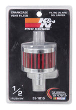 Load image into Gallery viewer, K&amp;N Steel Base Chrome Top Crankcase Vent Filter 1/2in. Vent / 2in. OD / 1-1/2in. Height - 62-1015
