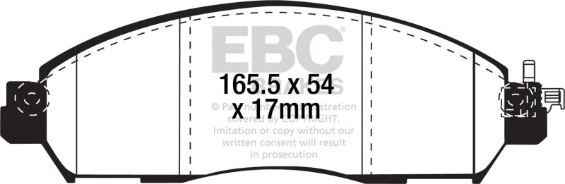 EBC 17+ Nissan Leaf Electric Ultimax Front Brake Pads - UD2138