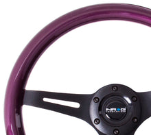 Load image into Gallery viewer, NRG Classic Wood Grain Steering Wheel (350mm) Purple Pearl/Flake Paint w/Black 3-Spoke Center - ST-015BK-PP