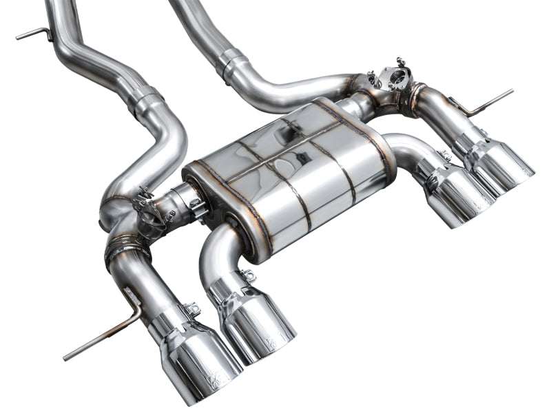 AWE Tuning 23-24 BMW G87 M2 SwitchPath Edition Exhaust - Chrome Silver Tips - 3025-42487