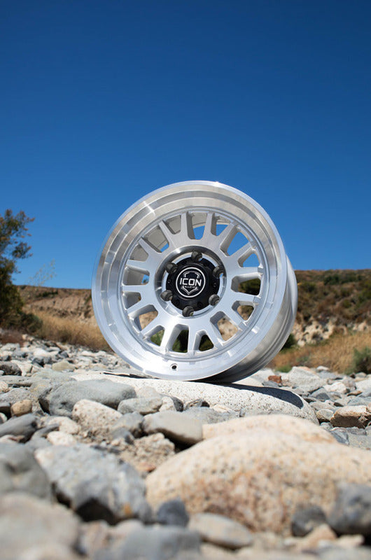 ICON Anza 17x8.5 5x150 25mm Offset 5.75in BS Silver Machined Wheel - 8217855557SM