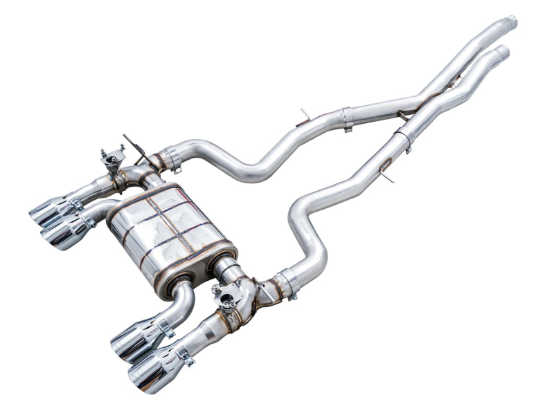 AWE Tuning BMW F8X M3/M4 SwitchPath Cat-Back Exhaust - Chrome Silver Tips - 3025-42070