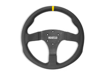 Load image into Gallery viewer, Sparco Steering Wheel R330B Leather w/ Button - 015R330PLO