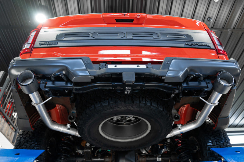 MBRP 2021+ Ford F-150 Raptor Axle-Back Dual Rear Exit T304 Performance Exhaust Sys - S52663CF