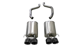 Corsa 2009-2013 Chevrolet Corvette (C6) 6.2L Black Sport Axle-Back Exhaust w/4.5in Tips - 21011BLK