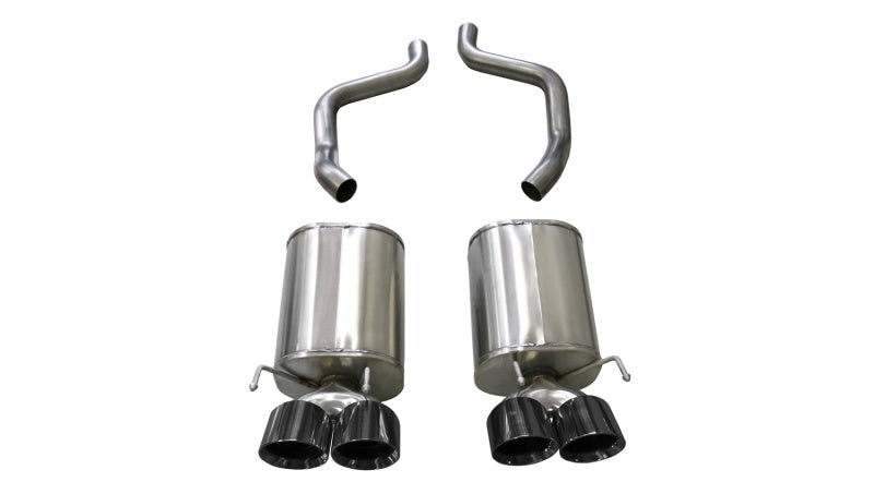 Corsa 2005-2007 Chevrolet Corvette (C6) 6.0L/6.2L Black Sport Axle-Back Exhaust w/4.5in Tips - 21009BLK