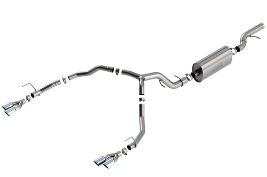Borla 21-22 Chevrolet Tahoe 6.2L V8 2/4WD 4DR Brushed T-304 Stainless Steel Touring Cat-Back Exhaust - 140858