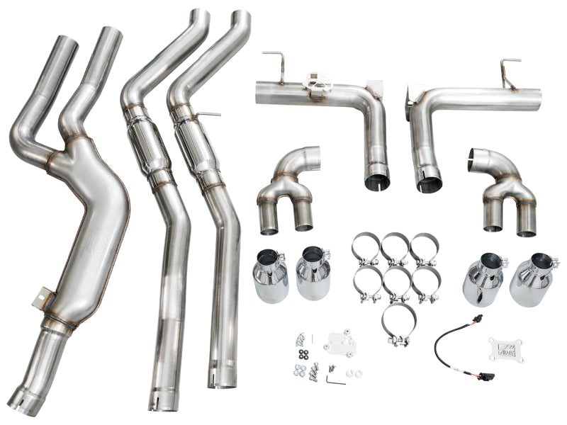 AWE Tuning 22-26 BMW M240i (G42) Track Edition Exhaust - Chrome Silver Tips - 3020-42240