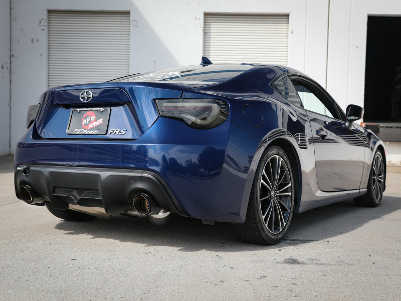 aFe Takeda Exhaust Axle-Back 13-15 Scion FRS / Subaru BRZ 304SS Carbon Fiber Dual Tips Exhaust - 49-36023-C