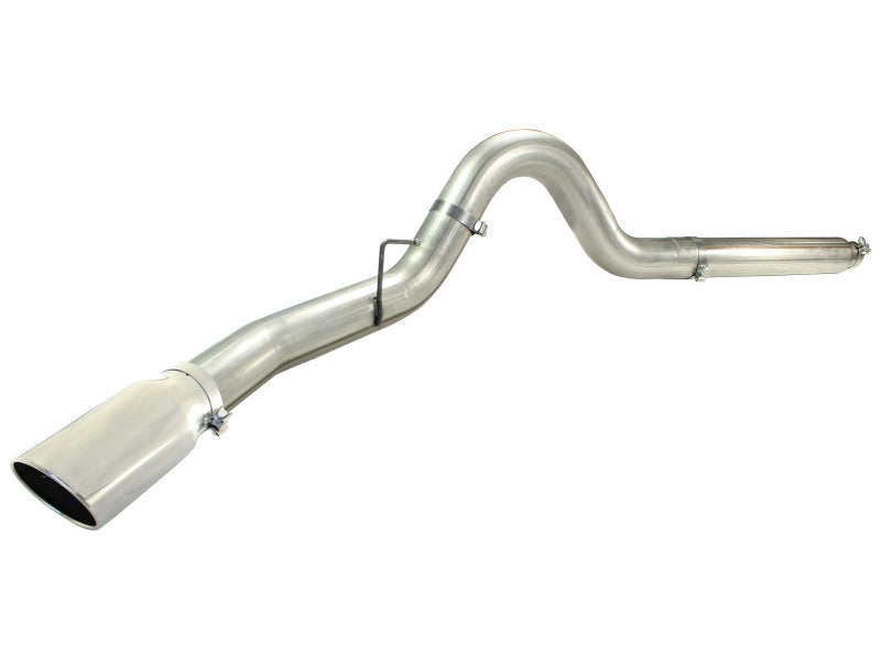 aFe MACHForce XP 5in DPF-Back Stainless Steel Exh Sys, polished tip,Ford Diesel Trucks 08-10 V8-6.4L - 49-43054-P