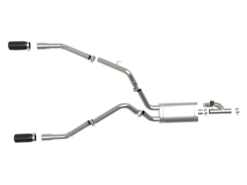 aFe 09-18 Ram 1500 V8 5.7L Hemi Gemini XV 3in 304 SS Cat-Back Exhaust w/ Black Tips - 49-32083-B