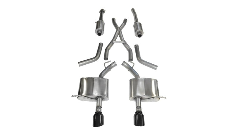 Corsa 2011-2024 Dodge Durango 5.7L V8 Black Sport Dual Rear Cat-Back Exhaust - 14459BLK
