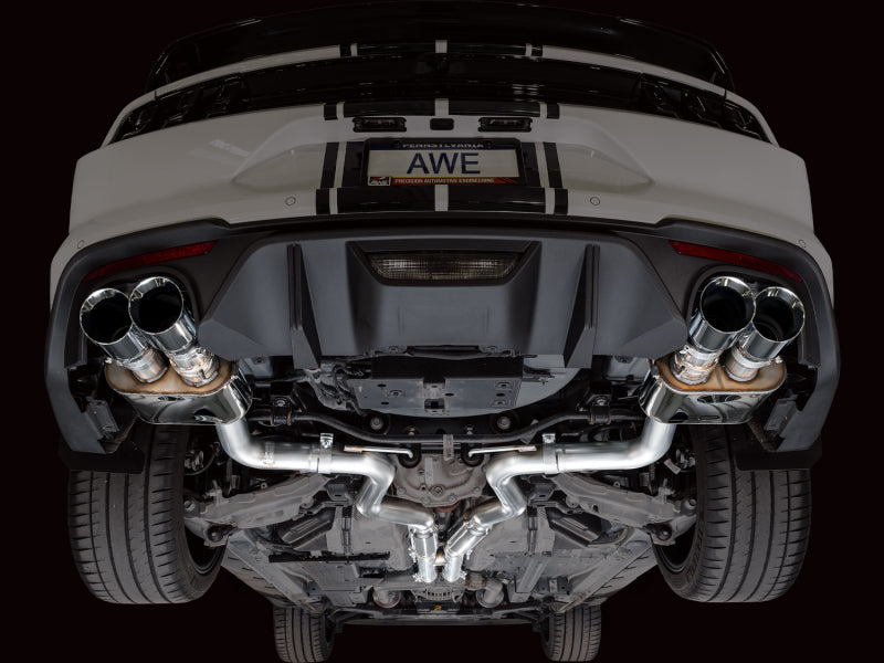 AWE Tuning 18-23 S550 Mustang GT SwitchPath Exhaust - Chrome Silver Tips - 3025-42550
