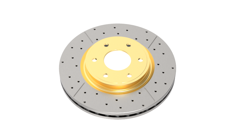DBA 03-24 Infiniti G35 Standard Brakes Rear Street Series Drilled & Slotted Rotor w/Gold Hat - DBA574X