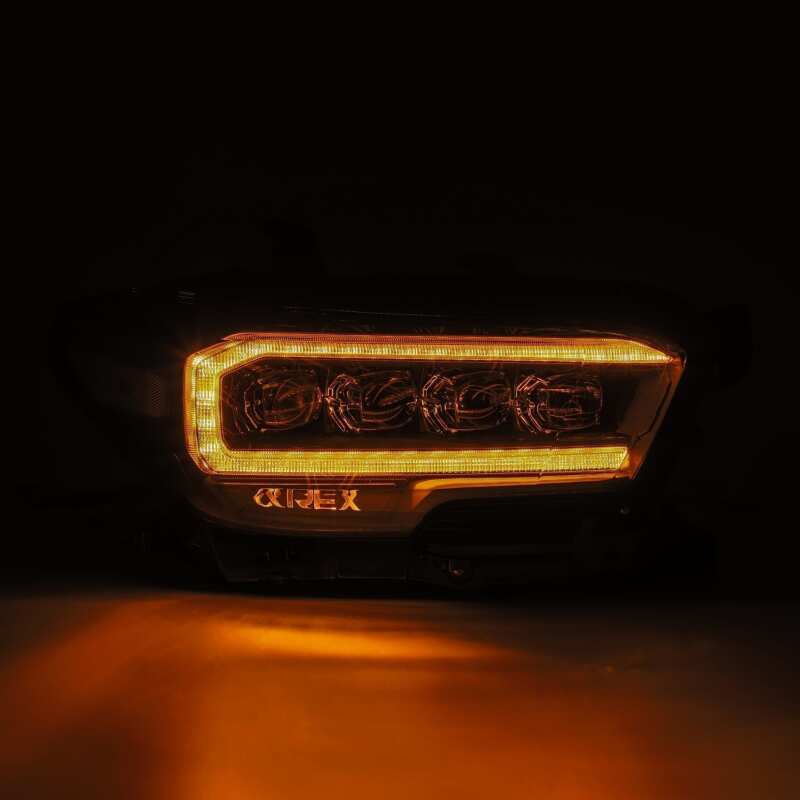 AlphaRex 16-20 Toyota Tacoma NOVA LED Projector Headlights Plank Style Chrome w/Activation Light - 880706