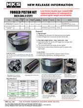 Load image into Gallery viewer, HKS Step2 Forged Piston Kit For RB26 - 86.5mm Bore - 21003-AN013