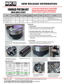 HKS Lightweight Short Piston Pin Set D21 L56 - 21005-AK009