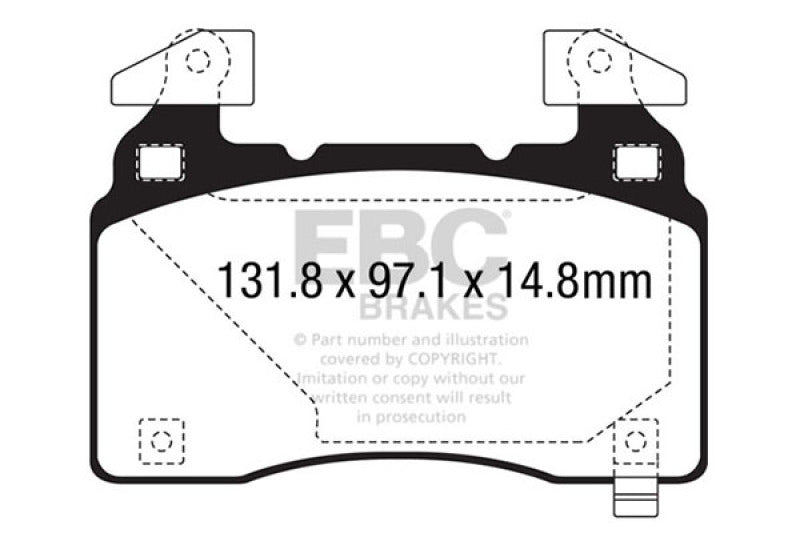 EBC 13+ Chevrolet SS 6.2 Ultimax2 Front Brake Pads - UD14741